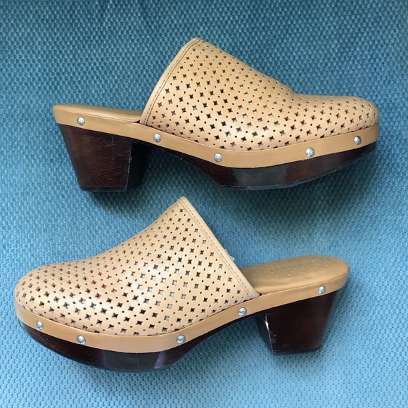 Rockport Shoes - Rockport/Adidas Perforated Leather Clogs